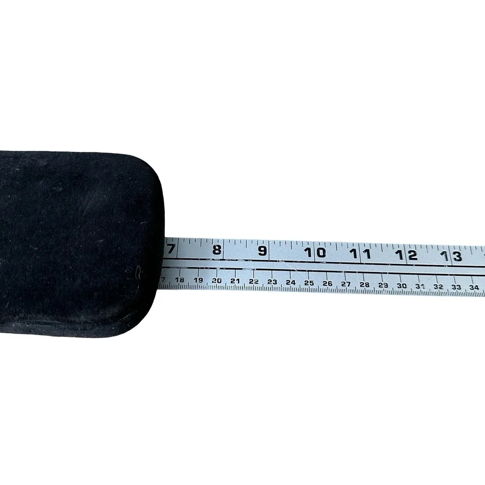 Gucci Black Velvet Sunglasses Case Light Blue Satin Lining Gold Logo Italy